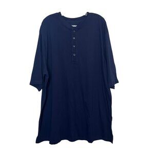 KingSize Henley Tshirt Mens 2XLT Tall Blue